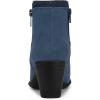 imageAllegra K Womenss Low Chunky Heel Side Zipper Ankle BootiesNavy Blue