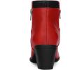 imageAllegra K Womenss Low Chunky Heel Side Zipper Ankle BootiesRed