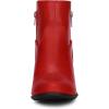 imageAllegra K Womenss Low Chunky Heel Side Zipper Ankle BootiesRed