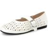 imageAllegra K Womens Buckle Round Toe Slip on Flats PumpsBeige