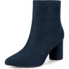 imageAllegra K Womens Pointy Toe Side Zip Block Heel Ankle BootsNavy Blue
