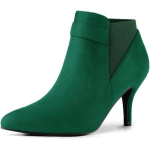 imageAllegra K Womens Pointed Toe Stiletto Heel Chelsea Ankle BootiesEmerald Green