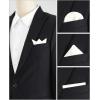 imageAllegra K Mens Pocket Squares Handkerchiefs Solid Color for Wedding PartyCream