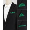 imageAllegra K Mens Pocket Squares Handkerchiefs Solid Color for Wedding PartyDark Green