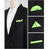 imageAllegra K Mens Pocket Squares Handkerchiefs Solid Color for Wedding PartyFluorescent Green