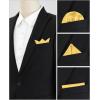 imageAllegra K Mens Pocket Squares Handkerchiefs Solid Color for Wedding PartyLight Yellow