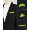 imageAllegra K Mens Pocket Squares Handkerchiefs Solid Color for Wedding PartyLime