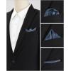 imageAllegra K Mens Pocket Squares Handkerchiefs Solid Color for Wedding PartyNavy Blue