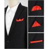 imageAllegra K Mens Pocket Squares Handkerchiefs Solid Color for Wedding PartyRed