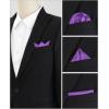 imageAllegra K Mens Pocket Squares Handkerchiefs Solid Color for Wedding PartyViolet