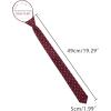 imageAllegra K Mens Polka Dots Adjustable Skinny Tie Neck Zipper Ties for Formal Casual One Size Wine Red