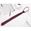 imageAllegra K Mens Polka Dots Adjustable Skinny Tie Neck Zipper Ties for Formal Casual One Size Wine Red
