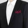 imageAllegra K Mens PreFolded Pocket Squares on Card Solid Triangles Suit HandkerchiefDark Fuchsia