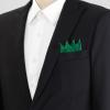 imageAllegra K Mens PreFolded Pocket Squares on Card Solid Triangles Suit HandkerchiefDark Green