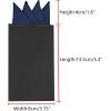 imageAllegra K Mens PreFolded Pocket Squares on Card Solid Triangles Suit HandkerchiefNavy Blue