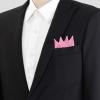imageAllegra K Mens PreFolded Pocket Squares on Card Solid Triangles Suit HandkerchiefPink