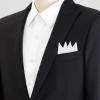 imageAllegra K Mens PreFolded Pocket Squares on Card Solid Triangles Suit HandkerchiefWhite