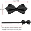 imageAllegra K Mens PreTied Bowties Plain Adjustable Neck Wedding Pointed Bow TiesBlack