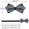 imageAllegra K Mens PreTied Bowties Plain Adjustable Neck Wedding Pointed Bow TiesDeep Gray