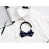 imageAllegra K Mens PreTied Bowties Plain Adjustable Neck Wedding Pointed Bow TiesNavy Blue