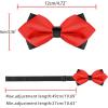 imageAllegra K Mens PreTied Bowties Plain Adjustable Neck Wedding Pointed Bow TiesRed