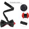 imageAllegra K Mens PreTied Bowties Plain Adjustable Neck Wedding Pointed Bow TiesRed