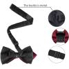 imageAllegra K Mens PreTied Bowties Plain Adjustable Neck Wedding Pointed Bow TiesWine Red