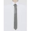 imageAllegra K Mens Stripe Classic SelfTied Necktie Skinny Tie Slim Ties for Business CasualBlack White