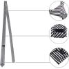 imageAllegra K Mens Stripe Classic SelfTied Necktie Skinny Tie Slim Ties for Business CasualBlack White