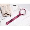 imageAllegra K Mens Stripe Classic SelfTied Necktie Skinny Tie Slim Ties for Business CasualRose Red