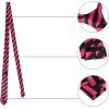 imageAllegra K Mens Stripe Classic SelfTied Necktie Skinny Tie Slim Ties for Business CasualRose Red