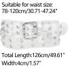 imageAllegra K Womens Clear Waist Belts Plus Size Grommet Transparent Pin Buckle Belt for Jeans Dresses ShortsClear