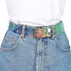imageAllegra K Womens Clear Waist Belts Plus Size Grommet Transparent Pin Buckle Belt for Jeans Dresses ShortsColorful