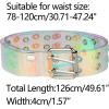 imageAllegra K Womens Clear Waist Belts Plus Size Grommet Transparent Pin Buckle Belt for Jeans Dresses ShortsColorful