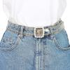 imageAllegra K Womens Clear Waist Belts for Jeans Transparent Belts Square BuckleGold
