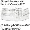 imageAllegra K Womens Clear Waist Belts for Jeans Transparent Belts Square BuckleSilver