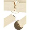 imageAllegra K Womens Elastic Wide Waist Belts Braided Belts for Dress Hook BuckleWhite