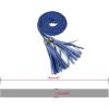 imageAllegra K Womens Tassels Braided Waist Belt Self Tie Woven Skinny Belts for DressBlack  Royal Blue