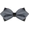 imageAllegra K Mens PreTied Bowties Plain Adjustable Neck Wedding Pointed Bow TiesDeep Gray