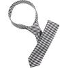 imageAllegra K Mens Stripe Classic SelfTied Necktie Skinny Tie Slim Ties for Business CasualBlack White