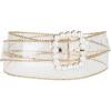 imageAllegra K Womens Clear Waist Belts for Jeans Transparent Belts Square BuckleGold
