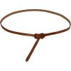 imageuxcell Adjustable Belt Leather Skinny Waistband No Buckle Fit to Dress for WomenBrown