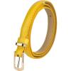 imageuxcell Womens Patent Leather PU Skinny Waist Belt for Jeans with Alloy BuckleYellow