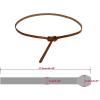 imageuxcell Adjustable Belt Leather Skinny Waistband No Buckle Fit to Dress for WomenBrown