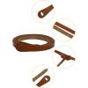 imageuxcell Adjustable Belt Leather Skinny Waistband No Buckle Fit to Dress for WomenBrown
