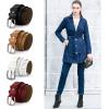 imageuxcell Hollow Floral Retro Vintage Faux Leather Belt With Buckle for WomenRed