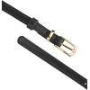 imageuxcell Womens Patent Leather PU Skinny Waist Belt for Jeans with Alloy BuckleBlack1