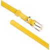 imageuxcell Womens Patent Leather PU Skinny Waist Belt for Jeans with Alloy BuckleYellow