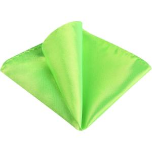 imageAllegra K Mens Pocket Squares Handkerchiefs Solid Color for Wedding PartyFluorescent Green