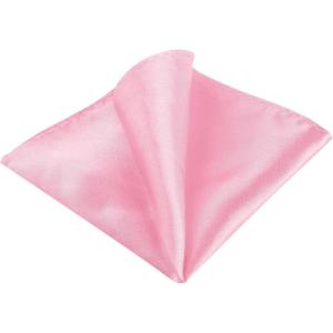 imageAllegra K Mens Pocket Squares Handkerchiefs Solid Color for Wedding PartyPink